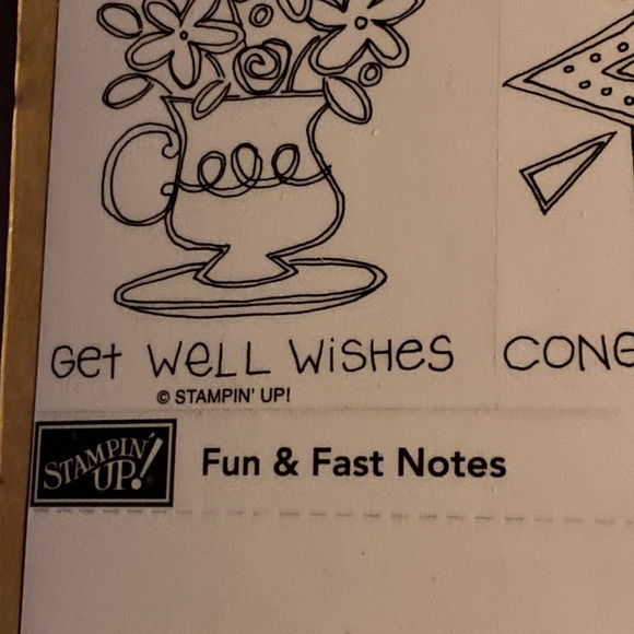 NEW retired Stampin’ Up. Set of 8 stamps fun & fast notes rubber Stamps - Picture 6 of 16